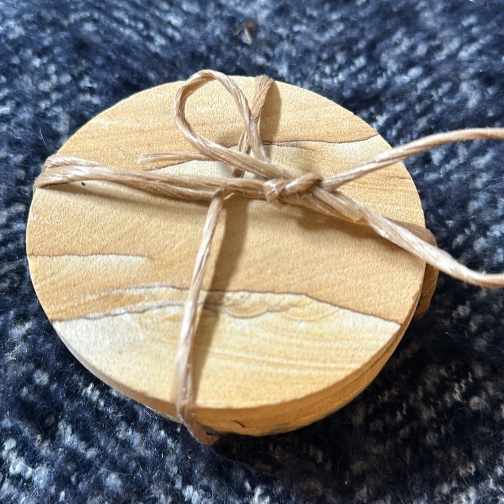 Four  thirsty, stone coasters made with sandstone